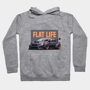 Subaru Impreza WRX STI Car Art - Flat Engine Widebody Modified JDM Car Hoodie